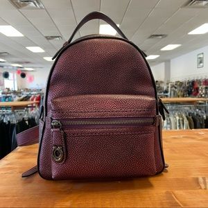 Coach metallic purple backpack